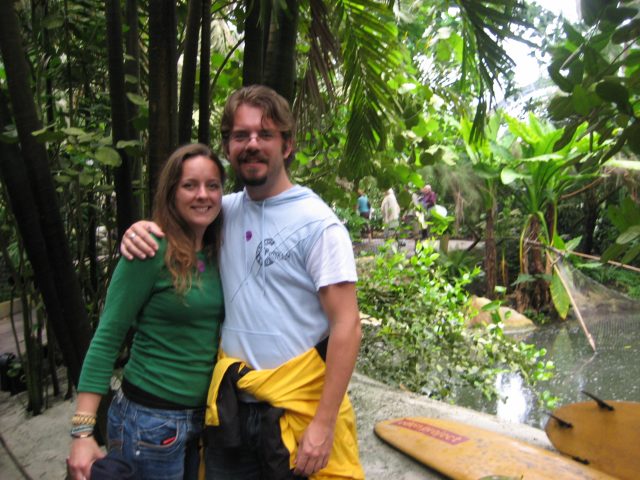 With my sister, Colette, in the tropical biome (&copy;Ian O'Neill)