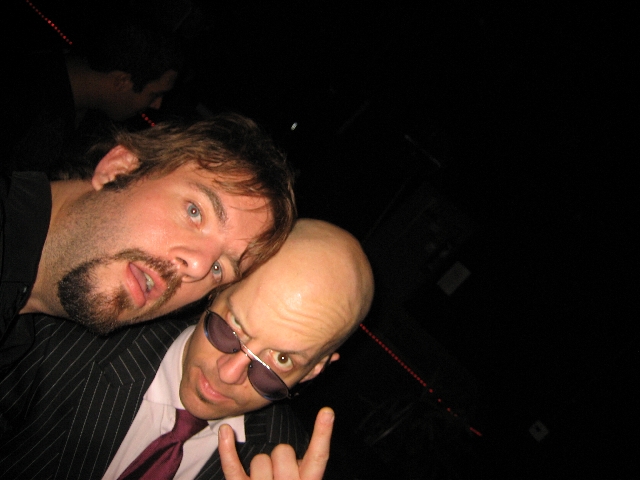 George and I at the Rhythm Lounge on Wednesday night. My famous "at-arms-length" photography skills are beginning to suffer at this point in the night...