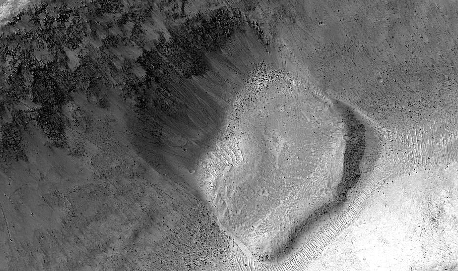 The debris after a landslide on Mars (NASA/HiRISE/Stuart Atkinson)